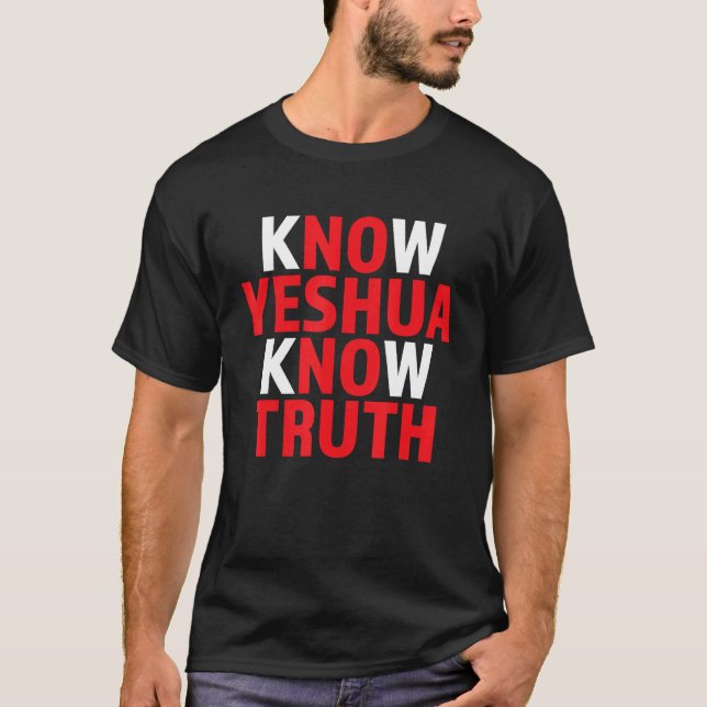 T-shirt Yeshua Chemise foi chrétienne Nom hébreu de Jésus (Devant)
