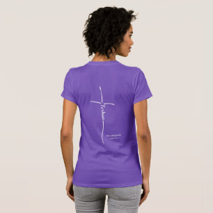 T-shirt Yeshua Croix Croyant Messianique Hébreu Pourpre
