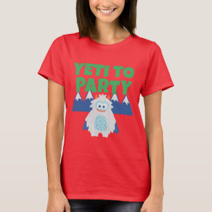 T-shirt Yeti À Fête Noël Adulte
