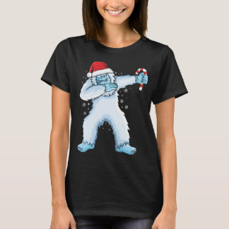 T-shirt Yeti faisant le dab Noël Sasquatch