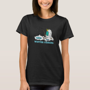 T-shirt Yeti Ours Polaire Pêche sur glace en hiver à l'eau