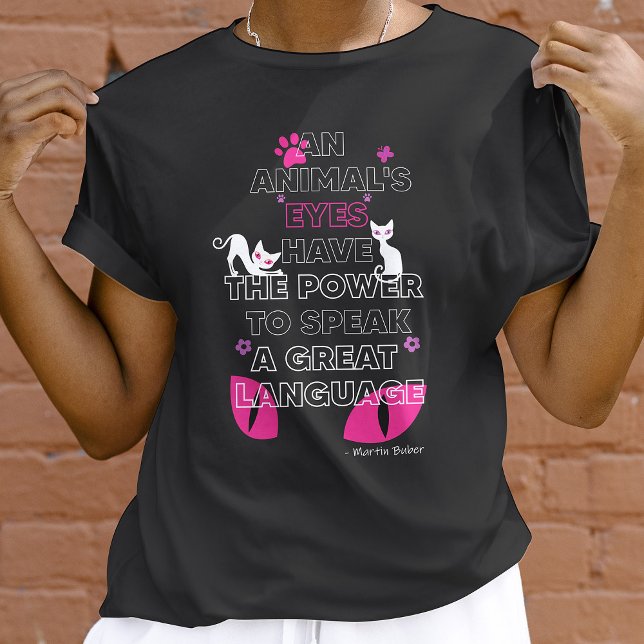 T-shirt Yeux de chats blancs, Martin Buber Citer de mignon (Créateur téléchargé)
