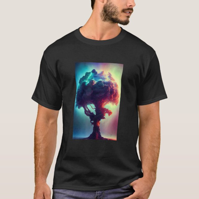 T-shirt Yggdrasil World Tree of Life Viking Celtric Unique (Devant)