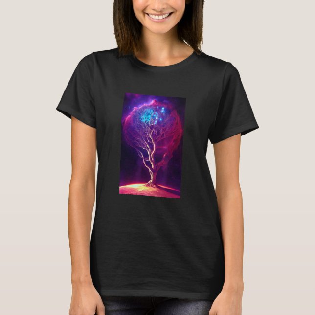 T-shirt Yggdrasil World Tree of Life Viking Celtric Unique (Devant)