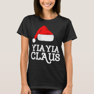 T-shirt Yia-Yia Claus Casquette de Noël Pj Groupe de jumel