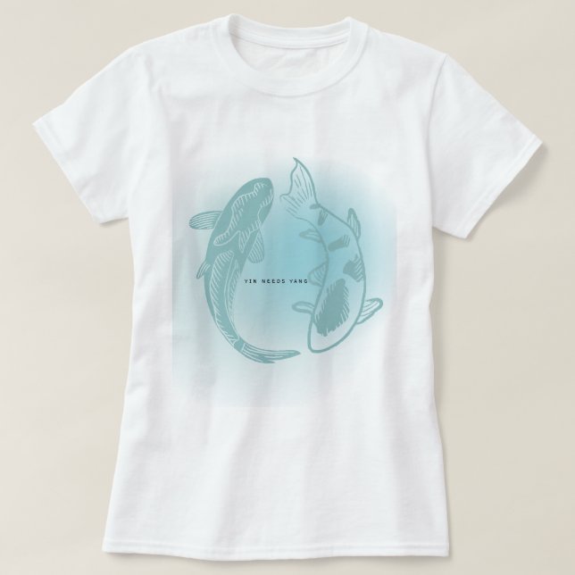T-shirt Yin a besoin de Yang – Équilibre Koi (Design devant)