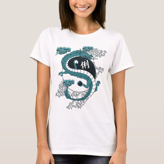 T-shirt Yin et dragons de Yang (Devant)
