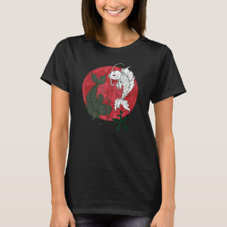 T-shirt Yin et Yang Pisces Chemise Japonaise Koi Carp Fish