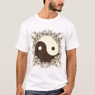 T-shirt Yin floral vintage Yang