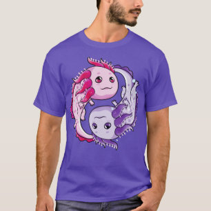 T-shirt Yin Yang Axolotls Zen Axolotl Méditation Yoga Mant