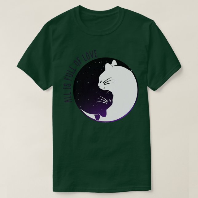 T-shirt Yin Yang Cat (Design devant)