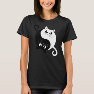 T-shirt Yin Yang Chats drôle Cute Kittens Ying Yang