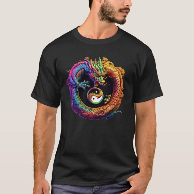 T-shirt Yin Yang Dragon (Devant)