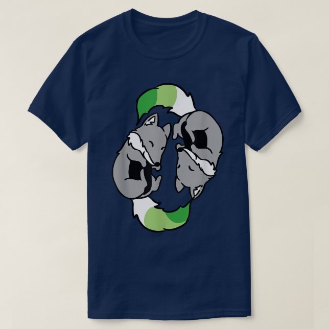 T-shirt Yin Yang Foes Agender Pride (Design devant)
