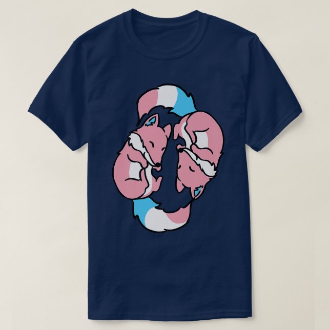 T-shirt Yin Yang Foes Trans Pride Premium (Design devant)