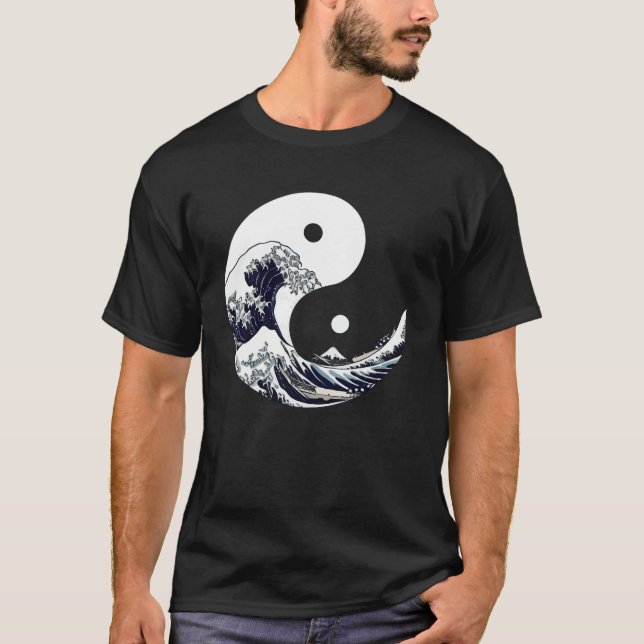 T-shirt Yin yang Kanagawa (Devant)