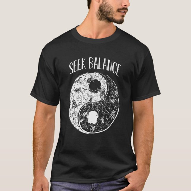 T-shirt Yin Yang Mandala cherche l'équilibre Amérindien Sh (Devant)