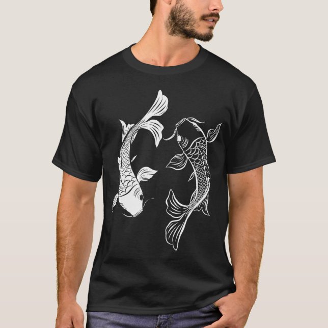 T-shirt Yin Yang Poisson Koi Poisson (Devant)
