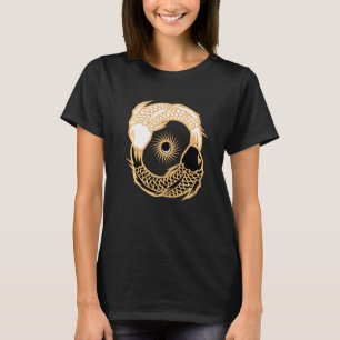 T-shirt Yin Yang Tai Chi Japonais Koi Poisson Koi Carpe Po