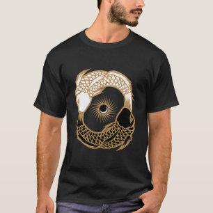 T-shirt Yin Yang Tai Chi Japonais Koi Poisson Koi Carpe Po