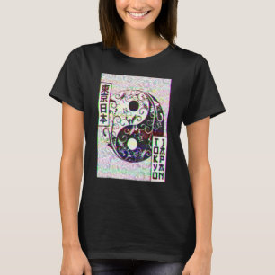 T-shirt Yin Yang Tokyo Japon Vaporwave Esthétique Vintage