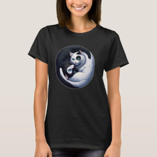 T-shirt Yin Yang Yoga Zen Cute Cats pour Amoureux des chat