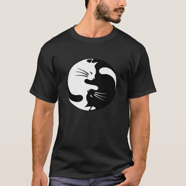 T-shirt Ying yang cat Essentiel (Devant)