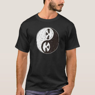 T-shirt Ying Yang Équilibre Japonais Mignon Fente Fente