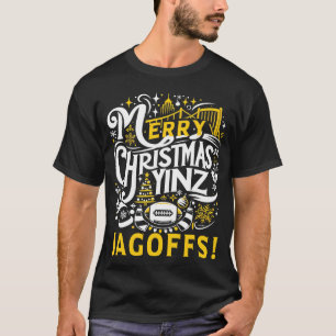T-shirt Yinz Jagoff Noël Pittsburgh Cadeau