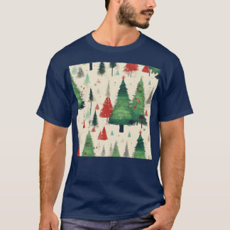 T-shirt Ykomow Arbres de Noël Fêtes Femmes Pins de Vacance