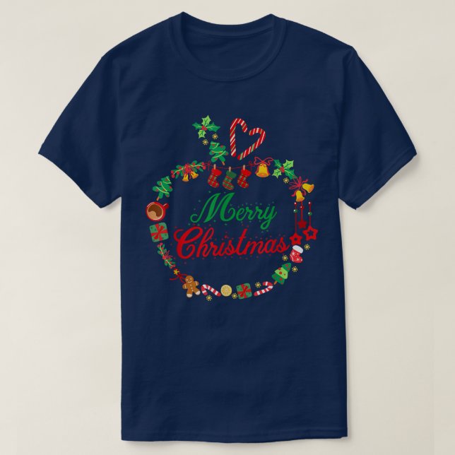 T-shirt YN6B Joyeux Noël Enseignant Père Noël Paja (Design devant)