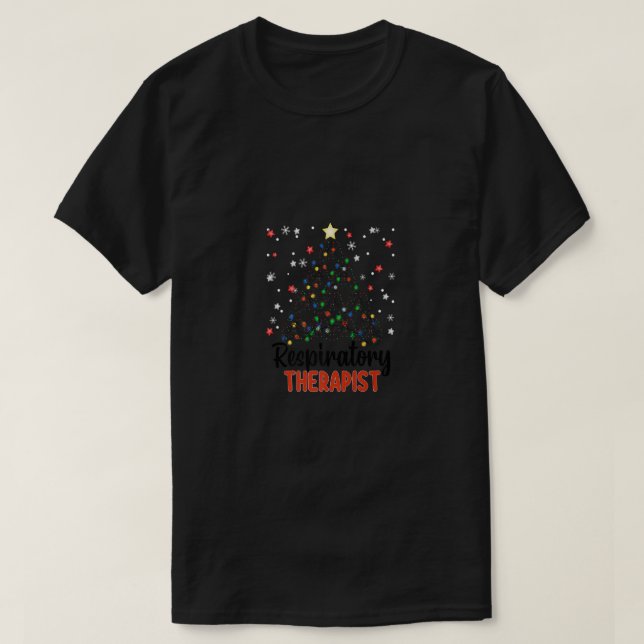 T-shirt YNBV Respiratory Therapy Christmas Tree Xmas PT (Design devant)