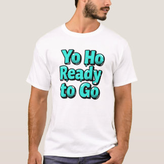 T-shirt Yo Ho Ready to Go – Aqua Pop Comic