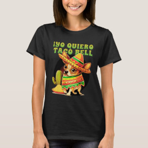 T-shirt Yo Quiero Taco Chihuahua Chien Vintage Funny Bell