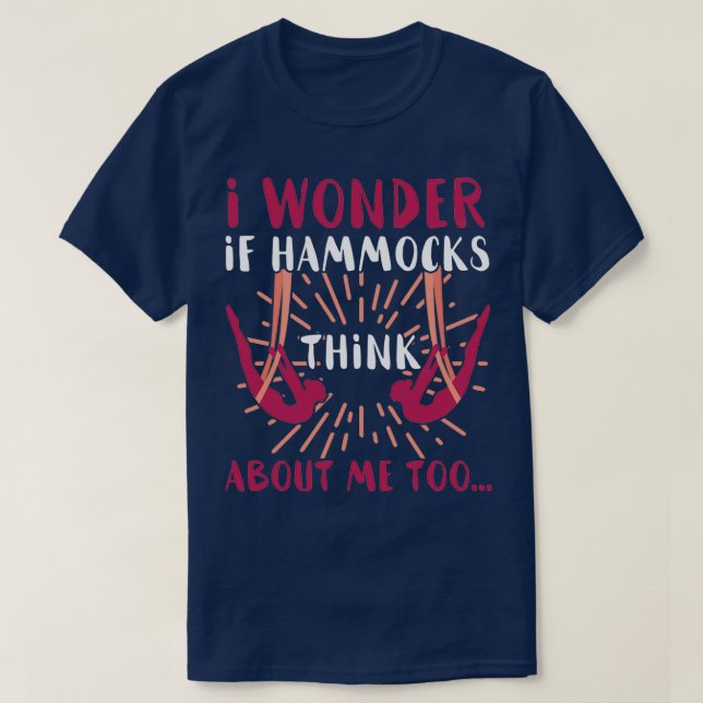 T-shirt Yoga Aérien Je Me Demande Si Hammocks Pense À Moi (Design devant)