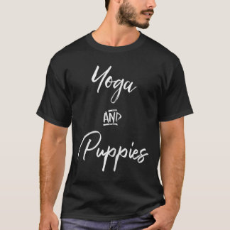 T-shirt Yoga And Puppies Shirt,namastay At Home With My Do