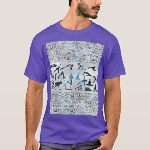 T-shirt Yoga Asanas Poses Sanskrit Word Art Labradoron