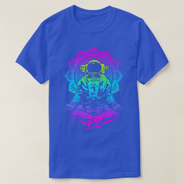 T-shirt Yoga Astronaut Mandala Zen Méditation Lotus Pose P (Design devant)