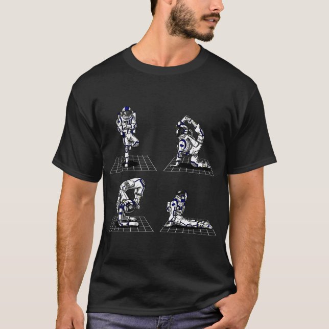 T-shirt Yoga astronaute spatial (Devant)
