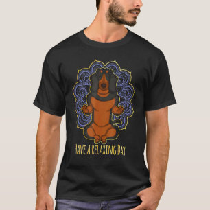 T-shirt Yoga avec teckel journée relaxante