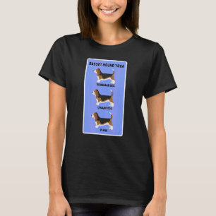 T-shirt Yoga Basset Hound Blague de propriétaire de chien