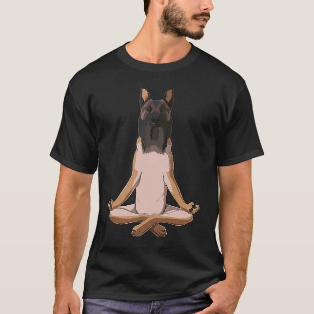 T-shirt Yoga berger allemand Chien belge malinois (Devant)