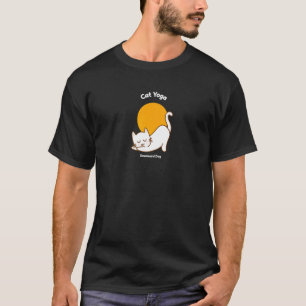 T-shirt Yoga chat Chien tête en bas Humour chaton Entraîn