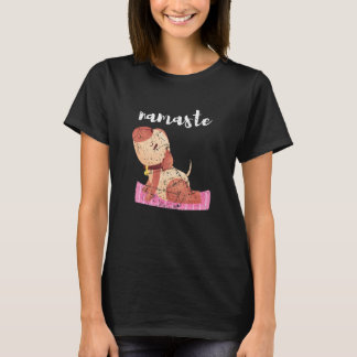 T-shirt Yoga Chien Pose Entraînement Spirituel Namaste