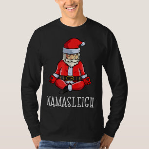 T-shirt Yoga Christmas Namasleigh Père Noël Meditate