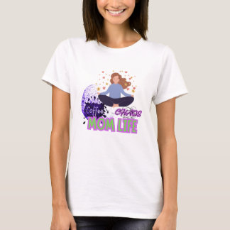 T-shirt Yoga Coffee Chaos – Mom Life