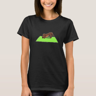 T-shirt Yoga Dachshund Méditation Yoga Chien