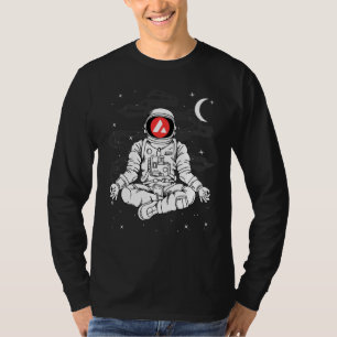 T-shirt Yoga d'astronaute Avalanche Avax Coin vers la Lune