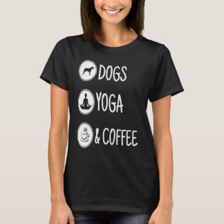 T-shirt Yoga de chien et café
