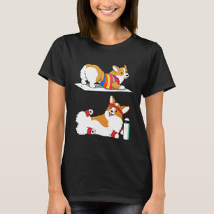T-shirt Yoga de Corgi sur Tapis Cool pour Chien Corgi